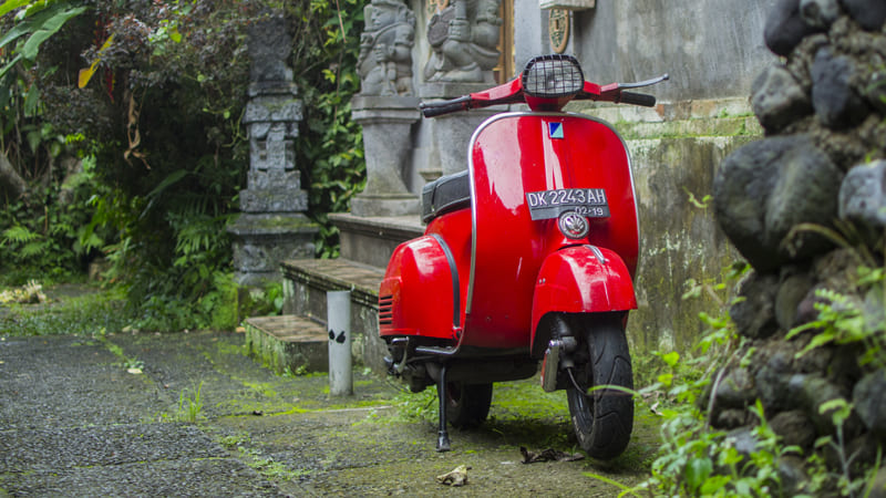 Renting a scooter in Bali