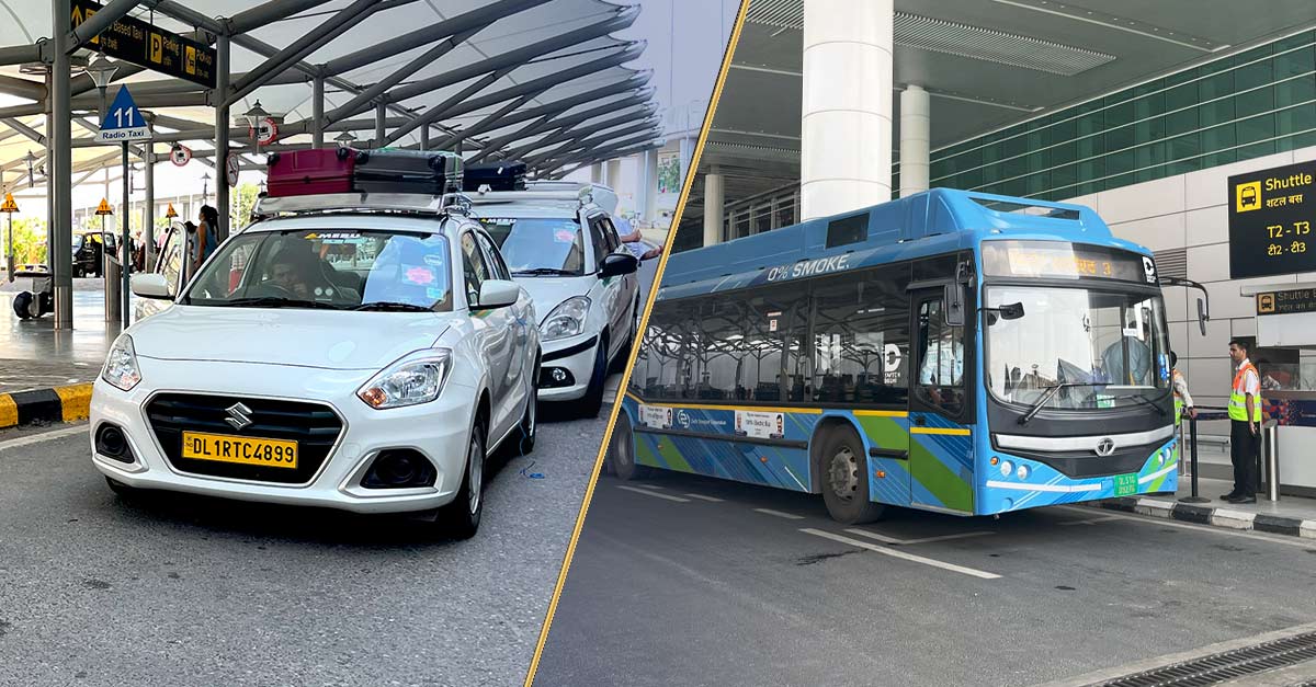 Inter-terminal transport options at Delhi Airport